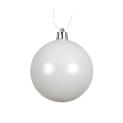 Lot de 6 boules de Noël (D80 mm) Aravis Blanc