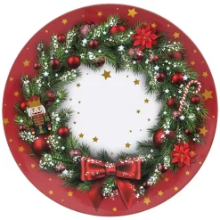 Lot de 12 dessous d'assiette Couronne Rouge