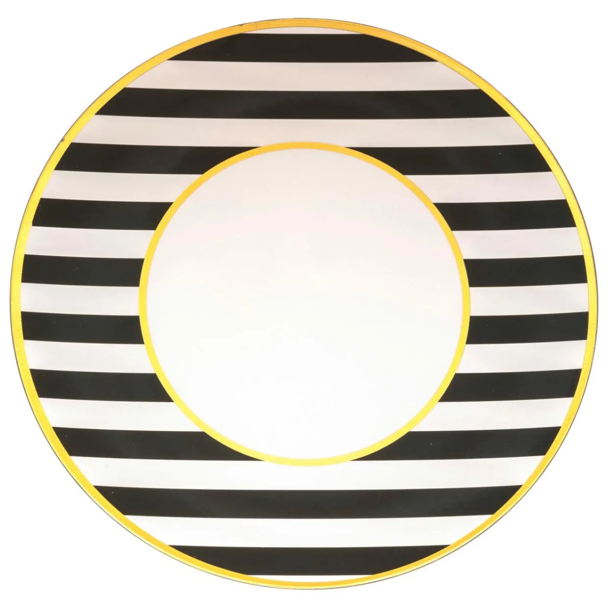 Lot de 12 dessous d'assiette Rayées Noir et Blanc
