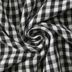 Lot de 2 essuie-main gaze de coton (50 x 70 cm) Gaïa vichy Noire