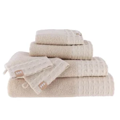 Lot de 2 gants de toilette coton (15 x 21 cm) Season Color Beige