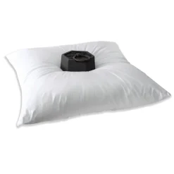 Lot de 2 oreillers carrés moelleux (60 x 60 cm) Volume Blanc