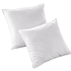 Lot de 2 oreillers rectangulaires moelleux (45 x 70 cm) Volume Blanc
