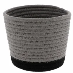 Lot de 3 paniers (H16 cm) Black Line Gris/Noir
