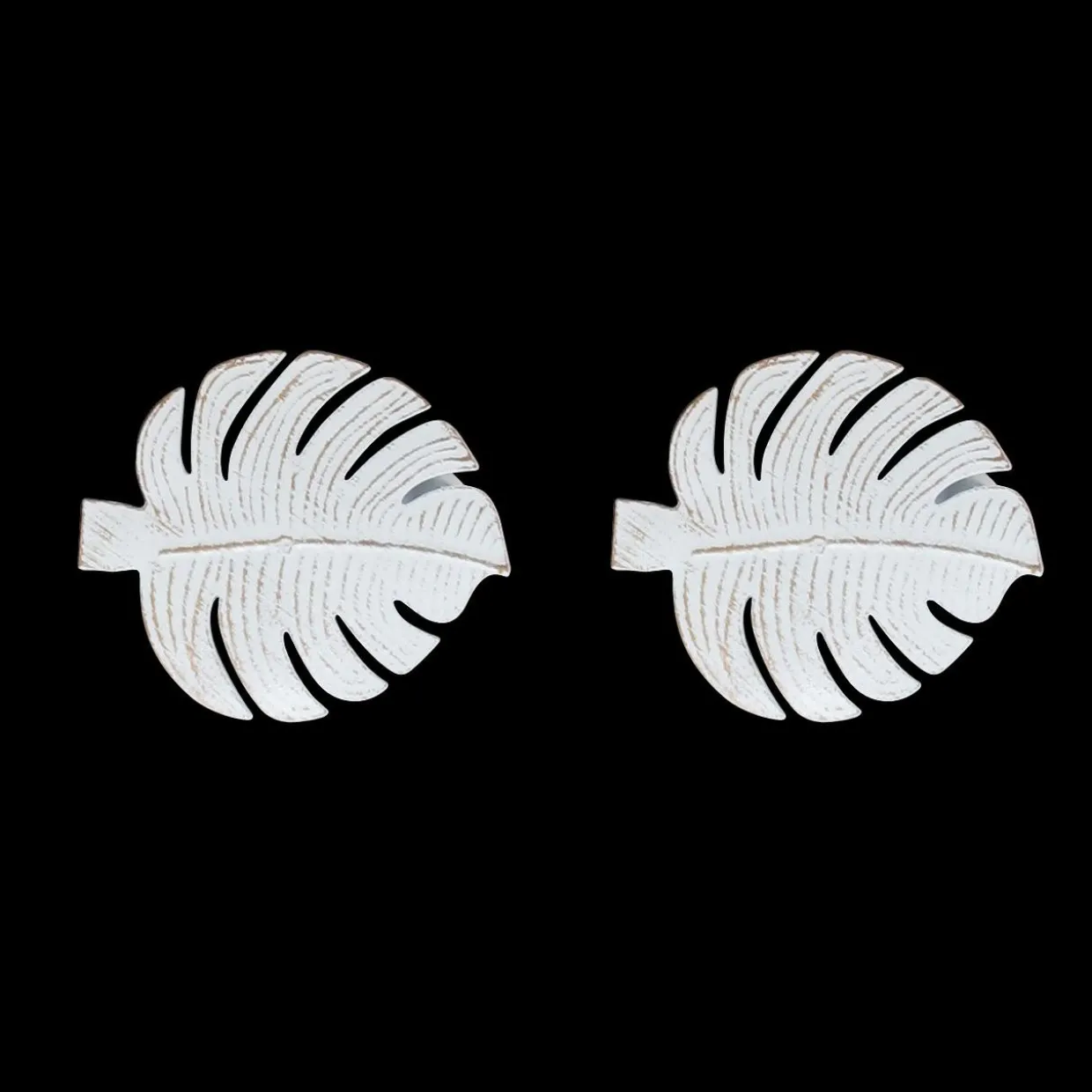 Lot de 2 pinces rideau Acapulco Blanc et or