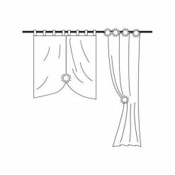 Lot de 2 pinces rideau Helios Or