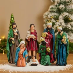 Lot de 7 santons (Hauteur 12,50 cm) d'Achille