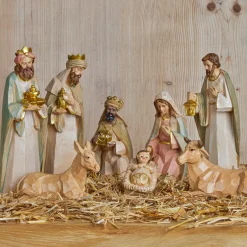 Lot de 8 santons (Hauteur 9 cm) de Gioia