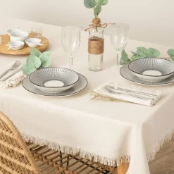 Lot de 2 serviettes coton (40 x 40 cm) Maha Blanches