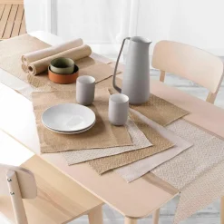 Lot de 2 sets de table jute (33 x 45 cm) Tessi Beige