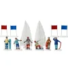 Lot de 12 skieurs et accessoires Sport d'hiver