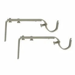 Lot de 2 supports tringles extensibles (L110 - L150/ D20 mm) Jim gouttière Argent