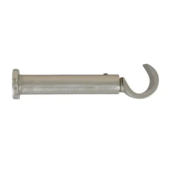Lot de 2 supports tringles (L90 / D20 mm) Jim gouttière Argent mat