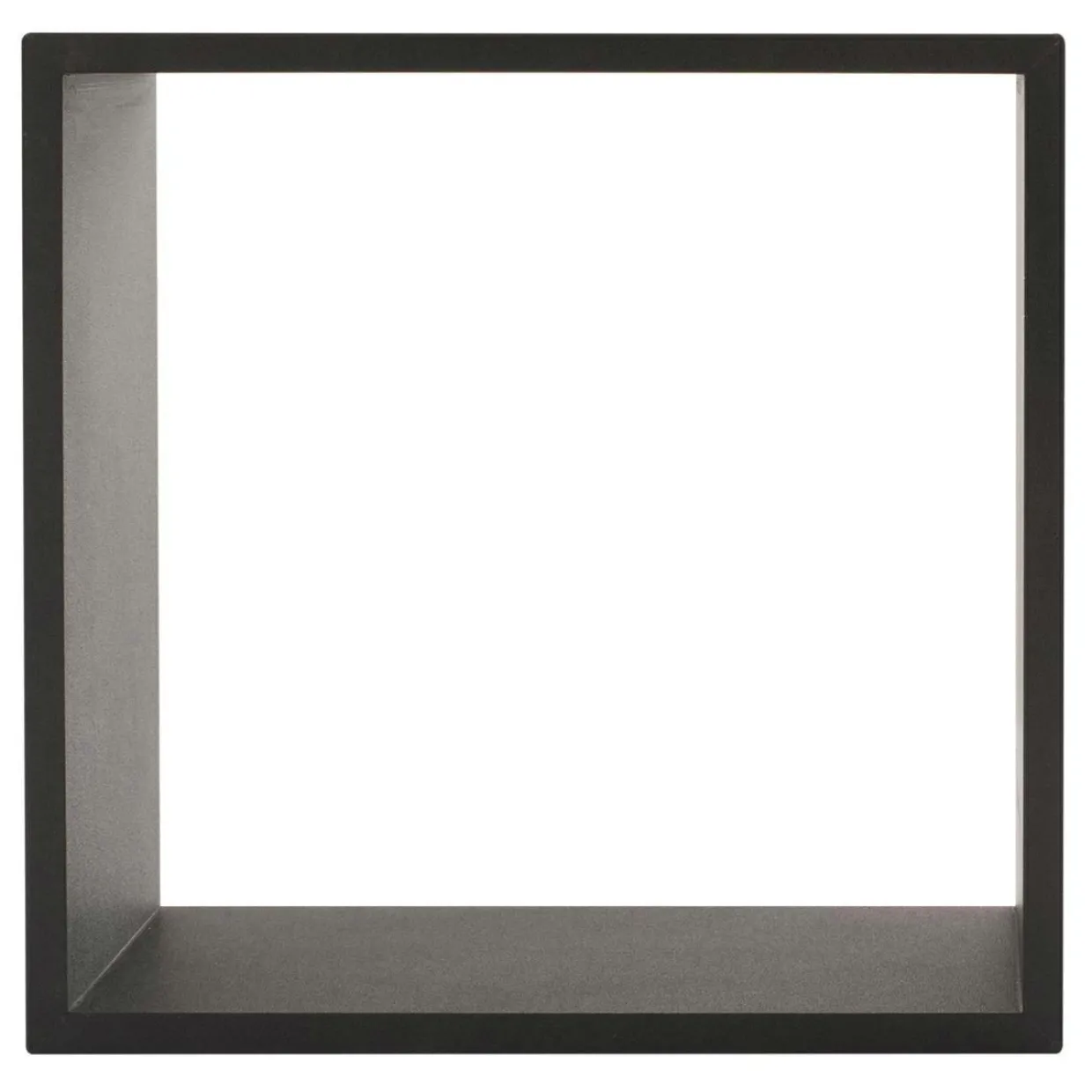 Lot de 3 étagères bois (H15-20-25 cm) Cube Noir