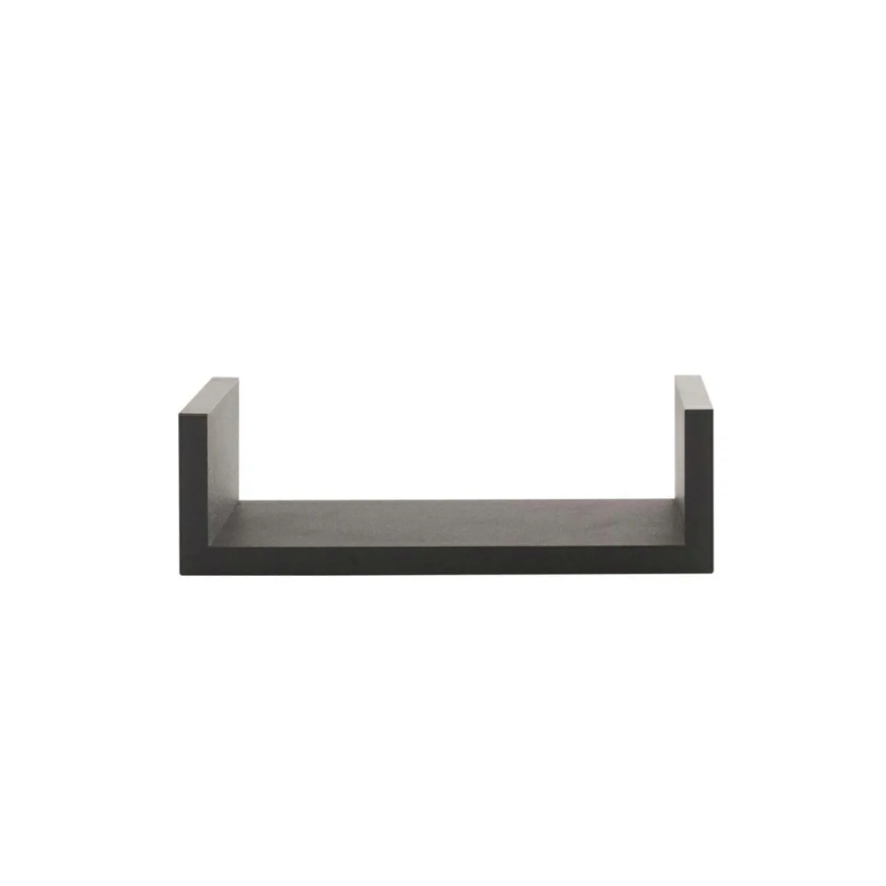 Lot de 3 étagères murales en bois (L22-32-42 cm) Bord Noir
