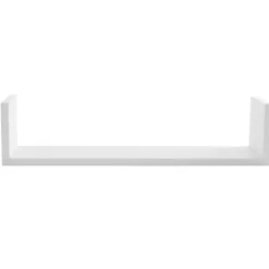 Lot de 3 étagères murales en bois (L22-32-42 cm) Bord Blanc