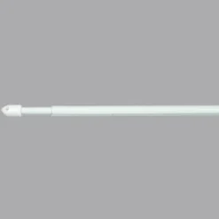 Lot de 2 tringles extensibles rondes (60 à 80 cm) Blanc