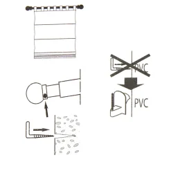 Lot de 2 tringles extensibles rondes (60 à 80 cm) Blanc