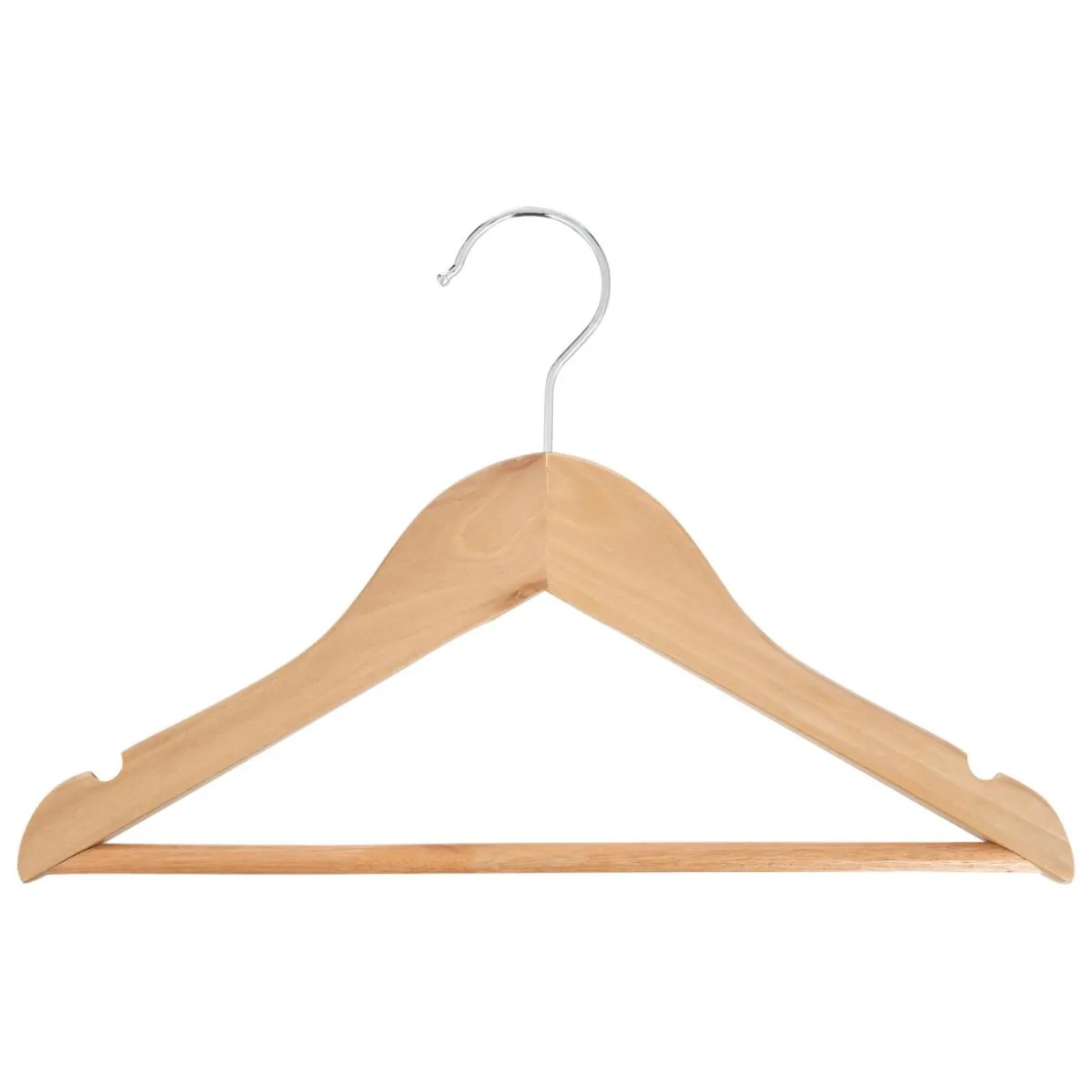 Lots de 4 cintres enfant bois (H19 cm) Natural Marron