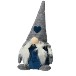 Lutin de Noël (H30 cm) Huguette chapeau pointu Gris