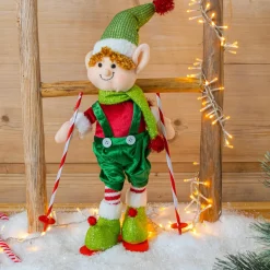 Lutin farceur en ski (H45 cm) Martin Multicolore