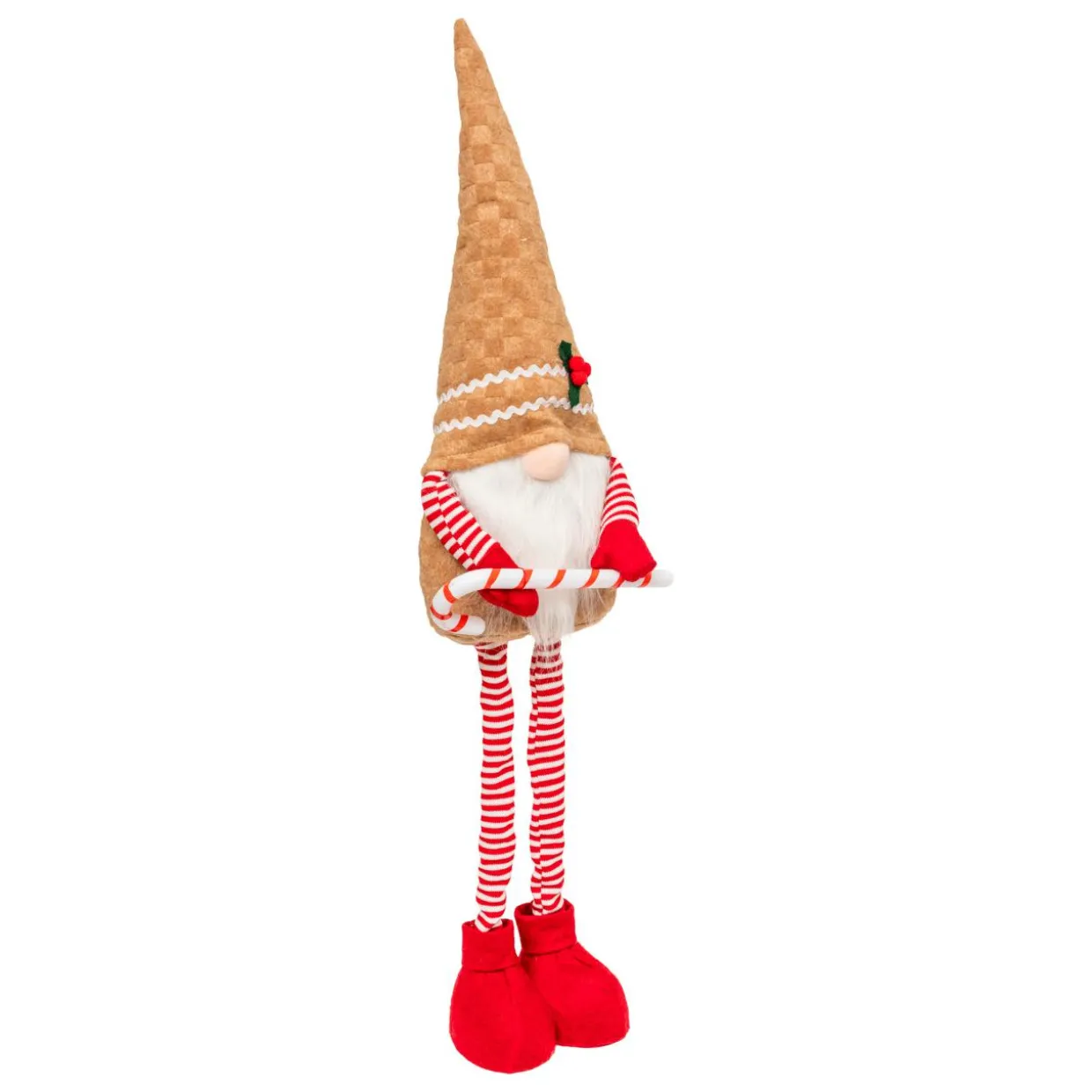 Lutin jambes téléscopiques (H80 cm) Gourmand Pain d'épices Marron clair