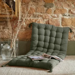 Matelas de sol gaze de coton (60 x 120 cm) Gaïa Vert romarin