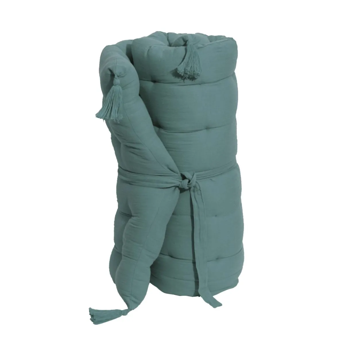 Matelas de sol gaze de coton (60 x 120 cm) Gaïa Bleu canard