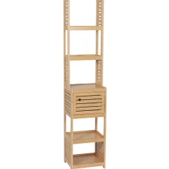 Meuble colonne salle de bain (38 x H170 cm) Trinidad Naturel