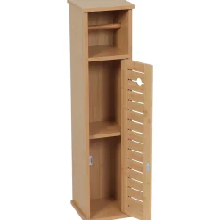Meuble dérouleur papier toilette avec réserve (H75 cm) Trinidad Naturel