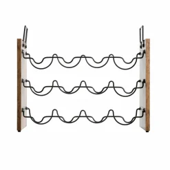 Meuble range-bouteilles industriel 12 emplacements (H40 cm) Lucas Noir