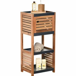 Meuble rangement 4 étagères (36 x H83 cm) Elément Acacia