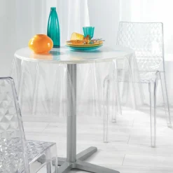 Nappe cirée ronde (D140 cm) Paillettes Cristal