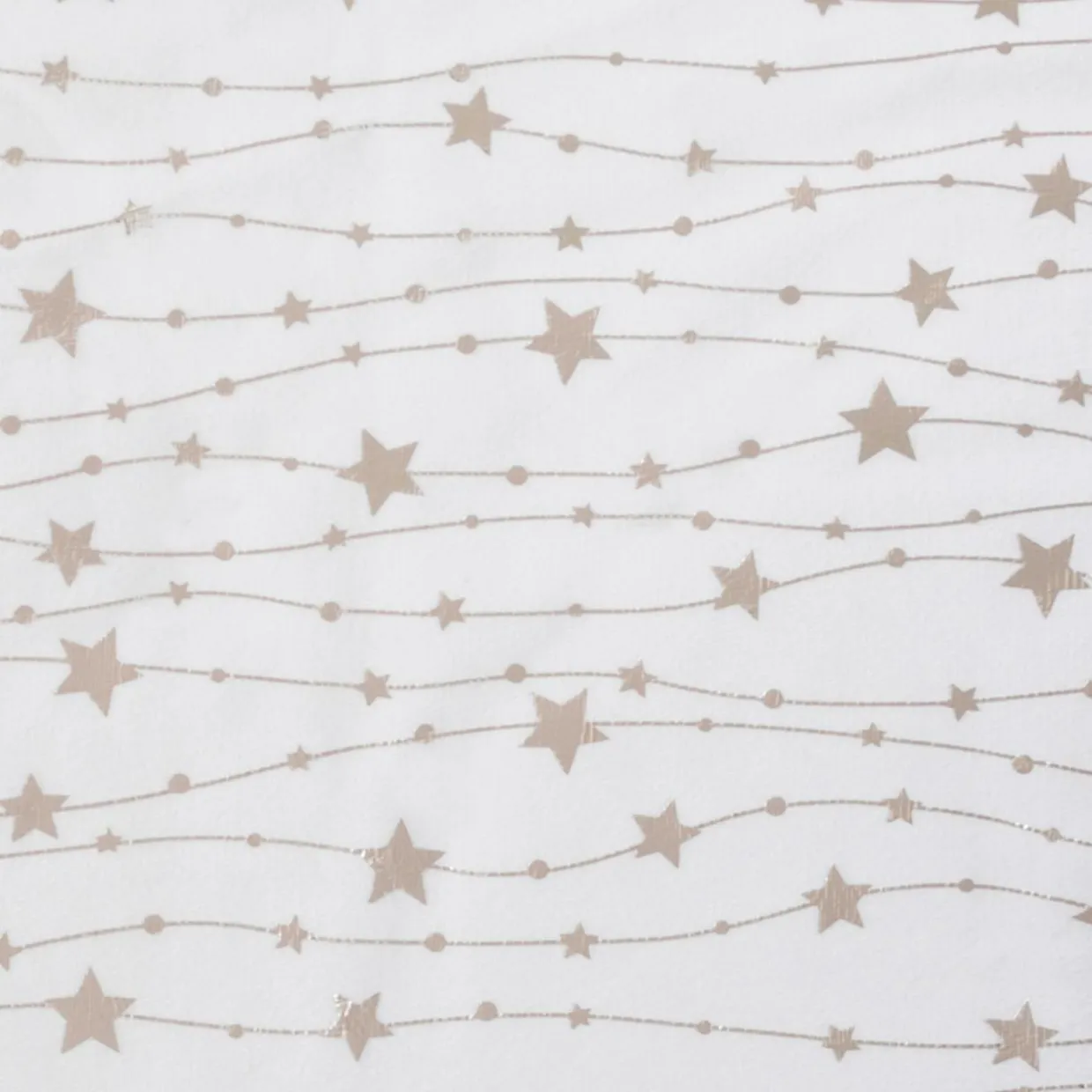 Nappe de Noël rectangulaire (140 x 240 cm) Pluie d'étoiles Blanche