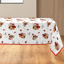 Nappe de Noël rectangulaire anti tache (150 x 240 cm) Oursons
