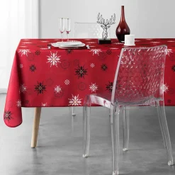 Nappe de Noël rectangulaire (150 x 300 cm) Enchanté Rouge