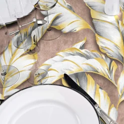 Nappe enduite PVC ronde imperméable (Diamètre 160 cm) Ebany Chocolat