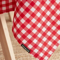 Nappe rectangulaire anti tache (140 x 250 cm) Elise Vichy Rouge