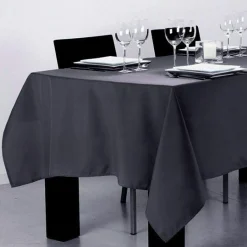 Nappe rectangulaire anti tache (140 x 240 cm) Lina Gris foncé
