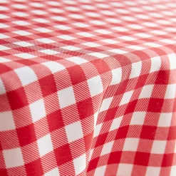 Nappe rectangulaire anti tache (140 x 300 cm) Elise Vichy Rouge