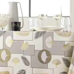 Nappe rectangulaire anti tache (145 x 240 cm) Natane Beige