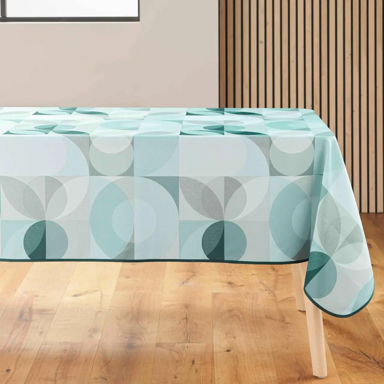 Nappe rectangulaire anti tache (150 x 240 cm) Tessouro Vert sauge