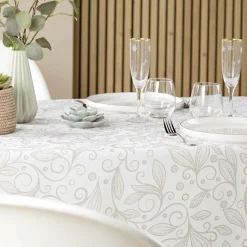 Nappe rectangulaire anti tache (145 x 240 cm) Leya Beige