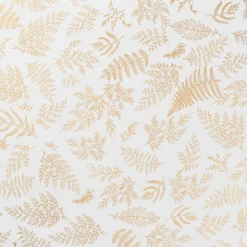 Nappe rectangulaire anti tache (140 x 360 cm) Feuilles d'or Blanc