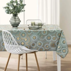 Nappe rectangulaire antitache (145 x 240 cm) Eclipse Vert Sauge