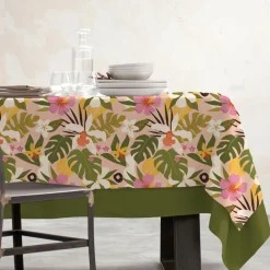 Nappe rectangulaire coton enduit (150 x 350 cm) Rio Multicolore