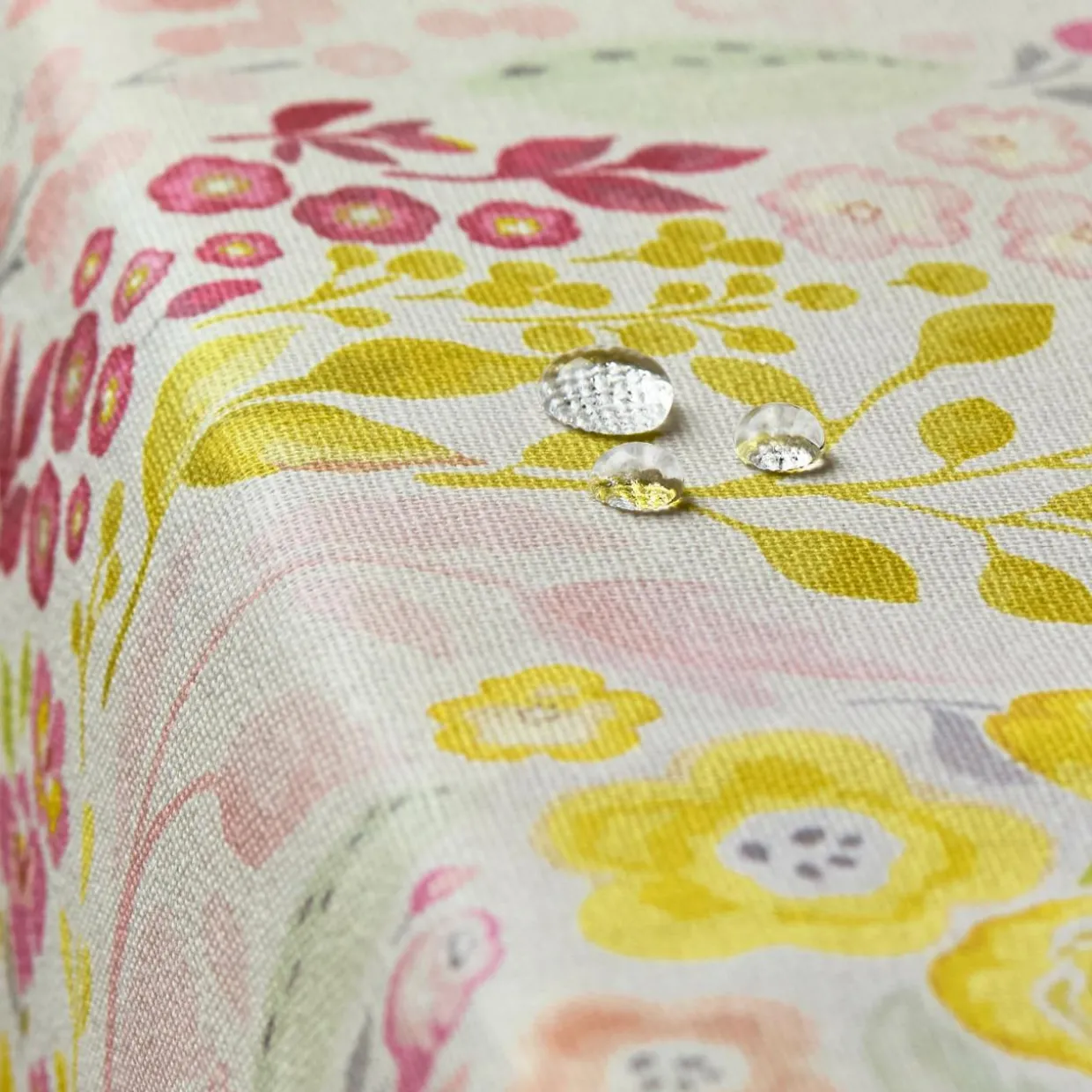 Nappe rectangulaire coton enduit (150 x 350 cm) Paquerettes Multicolore