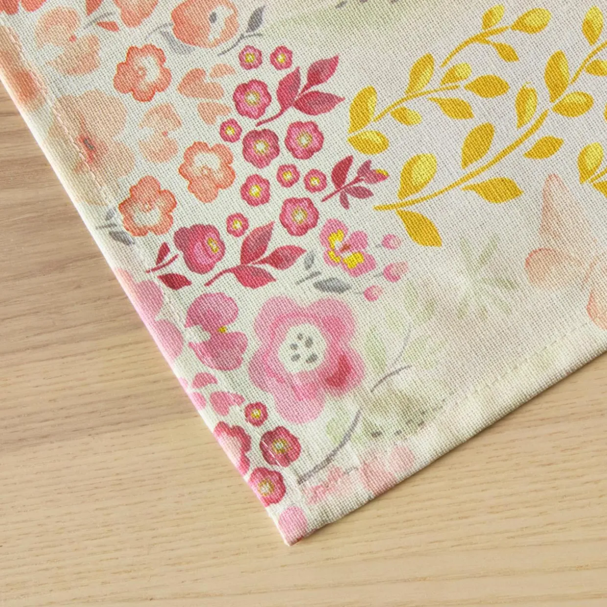 Nappe rectangulaire coton enduit (150 x 350 cm) Paquerettes Multicolore