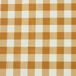 Nappe rectangulaire coton enduit (150 x 350 cm) Vichy Jaune moutarde