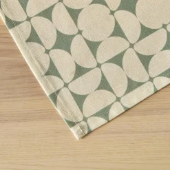 Nappe rectangulaire coton enduit (150 x 250 cm) Sofia Verte